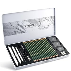 Marco Skizzen Zeichen Bleistift Set, 25 Stück