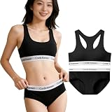 [CORDINKENNEN] 下着 レディース 上下セット ブラジャー 綿 ナイトブラ【着脱簡単·ノンワイヤーブラ】 ブラジャー ショーツセット スポーツブラ 【超通気性柔らかなコットン生地】高弾性 柔らかい肌触り 昼夜兼用 24時間使える 日常とスポーツ兼用