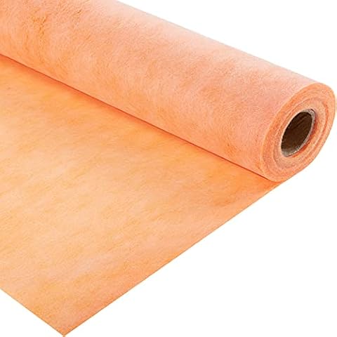 108 SQ FT Waterproof Membrane Tile Floor Underlayment Roll Membrane Waterproof Use Thin-Set Mortar Tile Membrane Cuttable Tile Underlayment for Bathroom Kitchen (108 Sq Ft) Cover