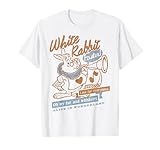 Disney Alice In Wonderland White Rabbit Outlined Text Poster T-Shirt