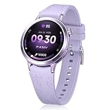 FANY Luna Smart Watch for Women, 1.1" AMOLED Small Fitness Round Smartwatch | Long Battery Life, 24/7 Activity Tracker, Heart Rate/Sleep/Cycle Monitor, Message Notifications, Slide-Lock, 200 Watch Faces