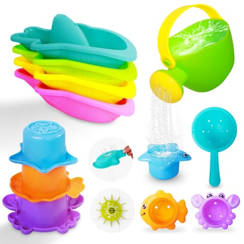 CNMTCCO Juguetes de Baño para Bebés - Paquete de 10 Juguetes Acuáticos -...