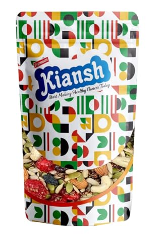 Image of Kiansh Breakfast 200 Grams Trail Mix with Dry Fruits, Berries & Protein-Rich Seeds | Power Snack Loved by Moms | Best for Active Kids & Office Professionals | Keeps You Full Energetic & Energized All Day.