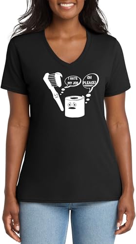 Image of I Hate My Job Toothbrush Toilet Paper Funny Top Toothbrush Toilet Paper Humor Graphic Cotton Tee Adult Youth Tall Men Women