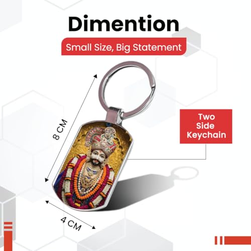 Image of Stylish Metal Keychains with Permanent Glossy Print - Inspirational Quotes & Spiritual Designs - Perfect Key chains for loved ones, Personal Use, Gifts & Return Gifts