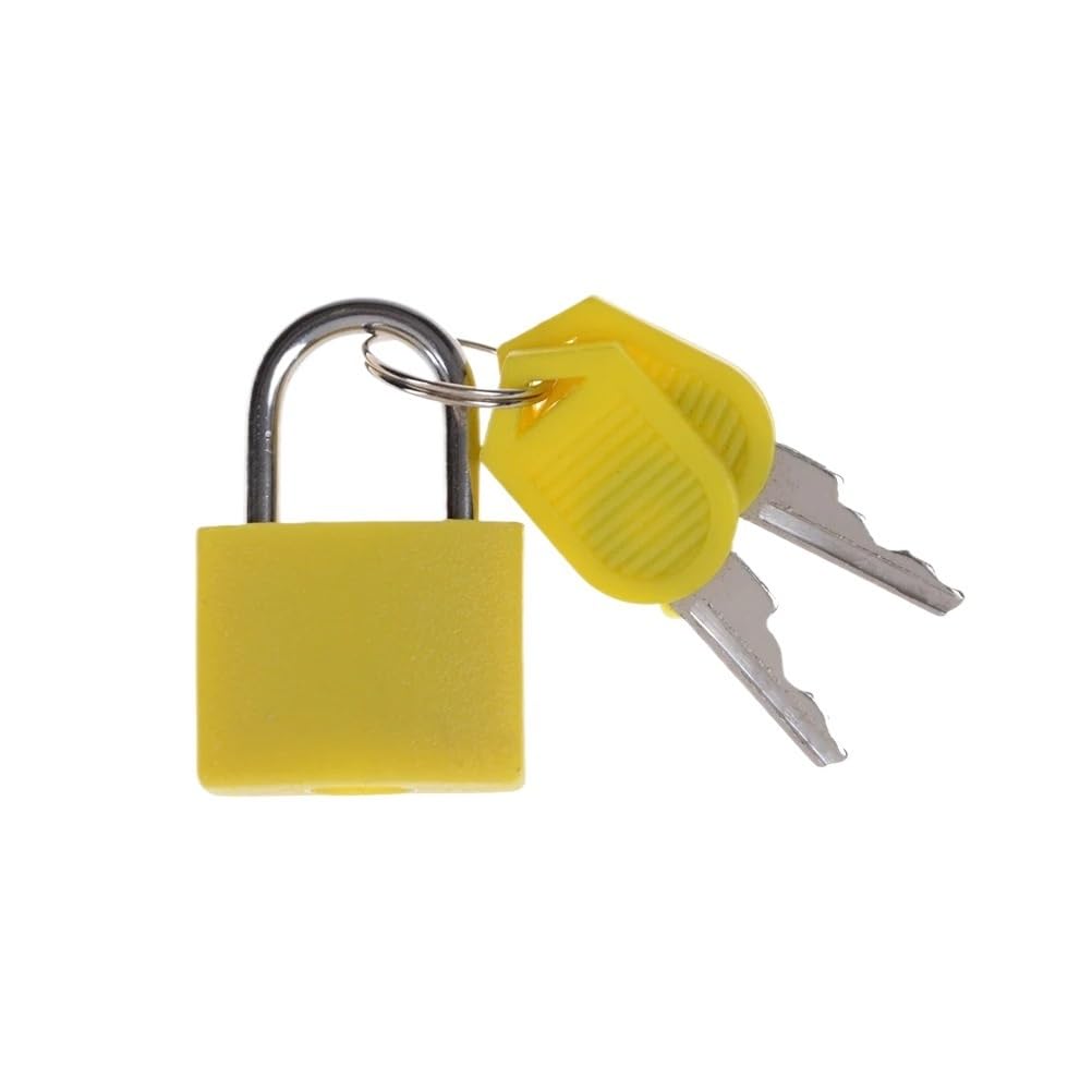 Padlock 2PCS 30x23mm Small Steel Padlock Travel Suitcase Diary Lock with 2 Keys(1)