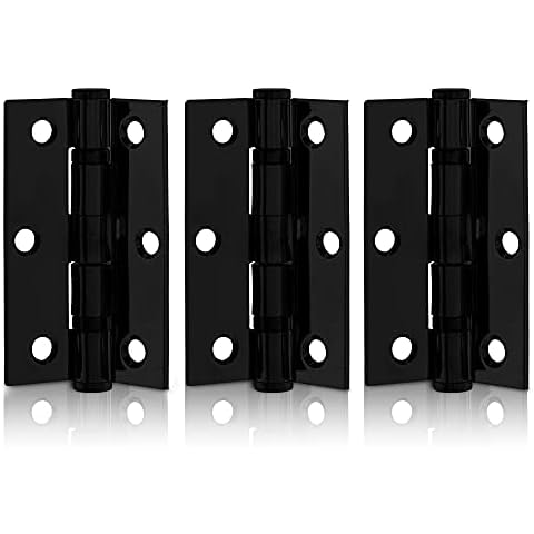 XFORT 3 Inch Matt Black Ball Bearing Hinges Cover
