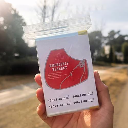 Survival Blanket Heavy Duty Reflective Foil Insulated Trap | 51.18 x 82.68 Inch Thermal Aluminum Blanket Gold Silver PE Film | Outdoor Camping Travel Climbing Hunting Winter Cold Weather Snow – Image 3