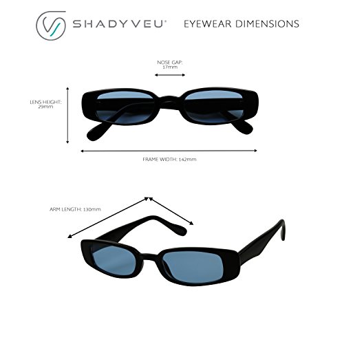 ShadyVEU Retro Vintage Fashion Slim Narrow UV400 Chic Colored Lens Mens Womens Sunglasses3