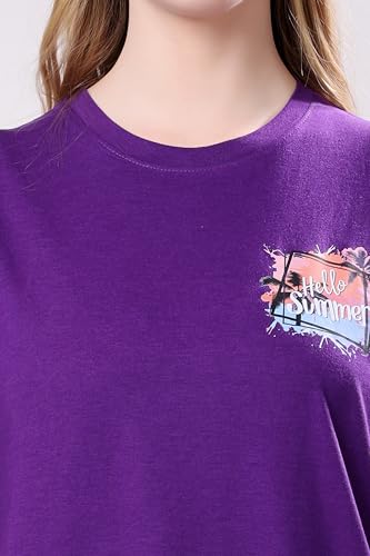 Image of London Hills Women's Cotton Oversized Fit Tshirt |Printed Oversized t Shirts Longline Drop Shoulder Boho Style T-Shirt