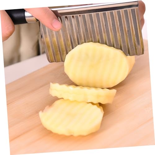 Cortador de papas ondulado multiusos de acero inoxidable miniatura 3