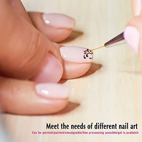 LYYDAN Gel Pinsel Für Nägel, 5 Stück Doppelkopf Acryl Pinsel Für Nägel & Nail Art Dotting Tool, Nagel Kunst Punktierung… – Bild 5