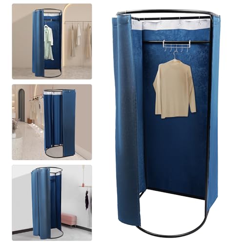 Cabina de Cambio Portátil Pop-Up, 78.7" Altura, Tienda de Privacidad con Cortina, Capacidad 66 lbs para Eventos, Camping, Fotografía (Azul) miniatura 3