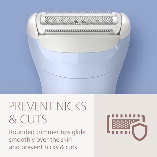 Image of Philips Lady Shaver Series 6000 - Cordless, Wet & Dry Electric Shaver, 3-Blade Shaving System, for Legs & Body, 80 Mins. Runtime, Model BRL127 /00