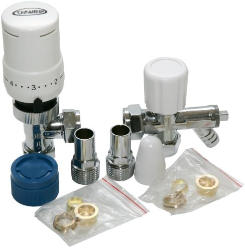 Tower Flue Components TRVPACKDO Thermostatic Radiator Valve with Drain ...