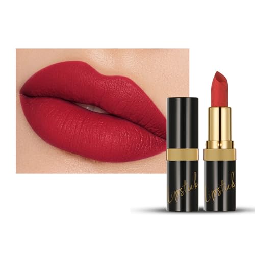 Lápiz labial mate a prueba de smud para mujeres duradero y altamente pigmentado con propiedades impermeables Aplicación suave lápiz labial