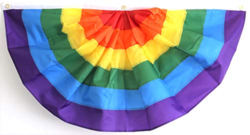 Star Cluster 60 x 120 cm Regenbogen Fächer Fahne/Regenbogen Fächer Flagge/Fan Shape Rainbow Flag (Regenbogen 60 x 120 cm) Cover