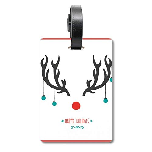 Étiquette valise motif bois de Noël et porte-étiquette bagage voyage cabine
