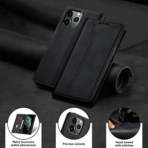 Image of Jasonyu Flip Wallet Case for iPhone 11 Pro,Black