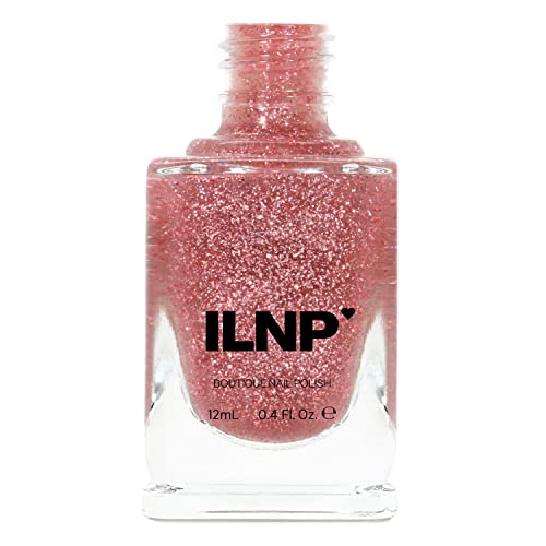 Image of ILNP Empress - Sea Pink Metallic Nail Polish Topper, Rosy Flakes, Chip Resistant, Non-Toxic, Vegan, Cruelty Free