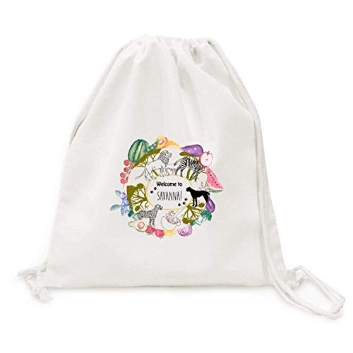 Sac en tissu pliable zèbre léopard pour fruits et légumes de course écologique