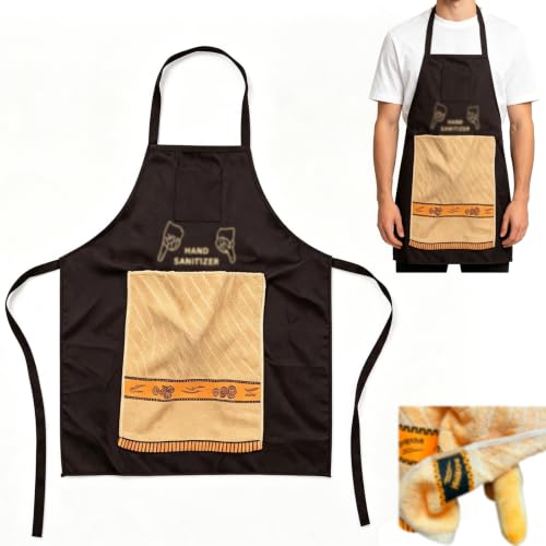 Scyagolila Funny Prank Chef Apron with Hidden Surprise, Novelty Kitchen Cooking Apron, Gag Gift for Men Dad Birthday Halloween Party