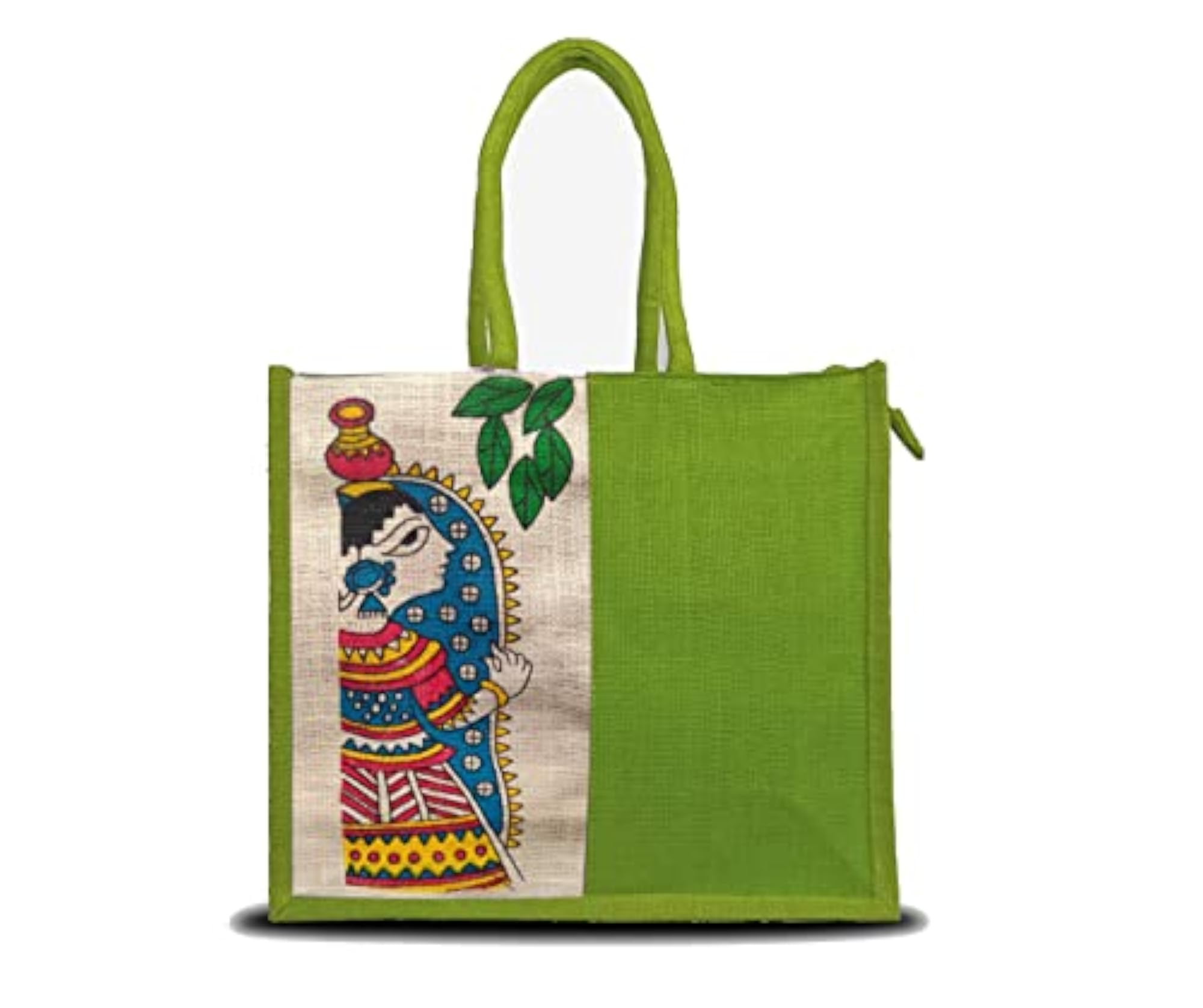 Eco-Friendly Jute Bag with Zip Closure, Multipurpose