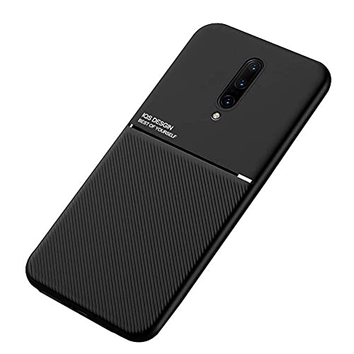 Kepuch Mowen Coque Housse Étui Plaque de Métal Intégrée pour Oneplus 7 Pro - Noir Cover