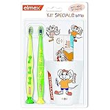 La pasta de dientes Elmex para niños contiene fluoruro amínico en una concentración recomendada por dentistas para niños (500 ppm) para un triple efecto protector
