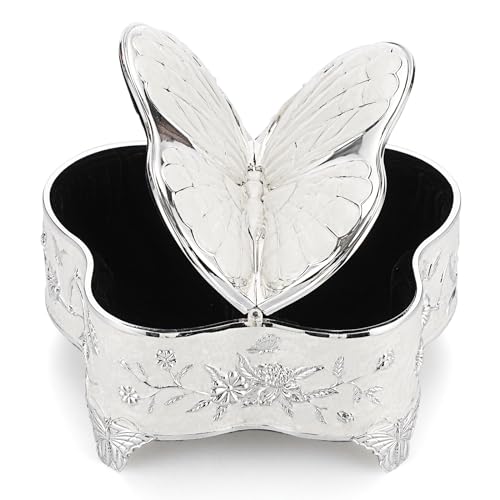 Hipiwe Metal Jewelry Box Butterfly Shape Treasure...