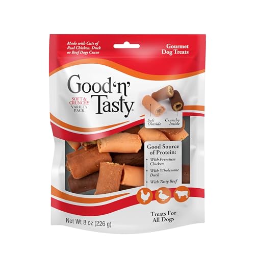 Good N Tasty Soft and Crunchy Variety Pack 8 Ounces Treats for Dogs
