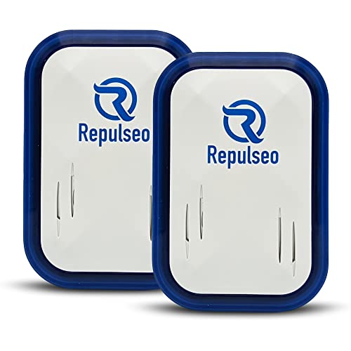 Repulseo® Repelente ultrasónico anti roedores V8 ★ Marca francesa ★ – Dispositivo ultrasónico anti ratas interior – Alternativa eficaz trampas y racida, no tóxica, juego de 2