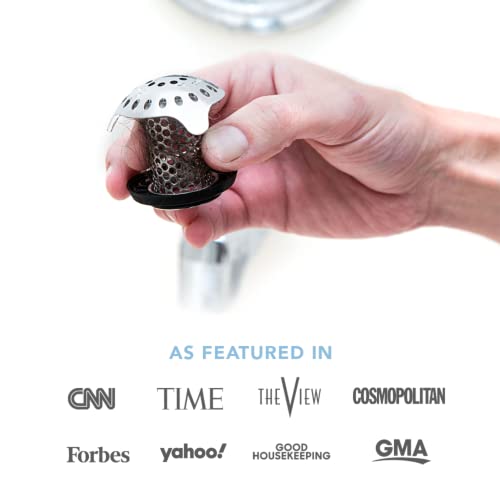 Tubshroom Ultra Revolutionary Bath Tub Drain Protector Hair Catcher/Strainer/Snare, Stainless Steel, Stainless Combo #TOP6