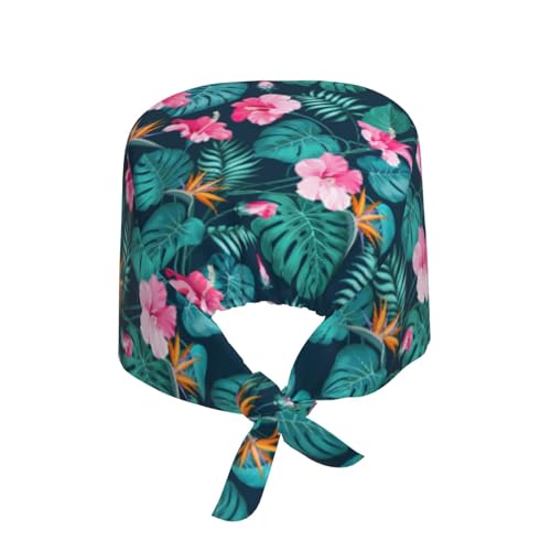 Image of Adjustable Working Cap Breathable Unisex Women Men Elastic Bandage Tie Back Hats Scrub Nursing Doctor Surgeon Cap