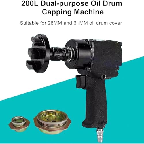 Pneumatische Trommelverschließmaschine - Hochgeschwindigkeitsversiegelungswerkzeug für 200L Fässer, 7000RPM, 1/4 Zoll Lufteinlass für Industrieverpackungen