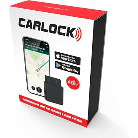 CARLOCK Anti Theft Car Device - Real Time 4G Car Tracker & Car Alarm System. Comes with Device & Phone App. Tracks Your Car in Real Time & Notifies You Immediately of Suspicious Behavior.OBD Plug&Play Cover