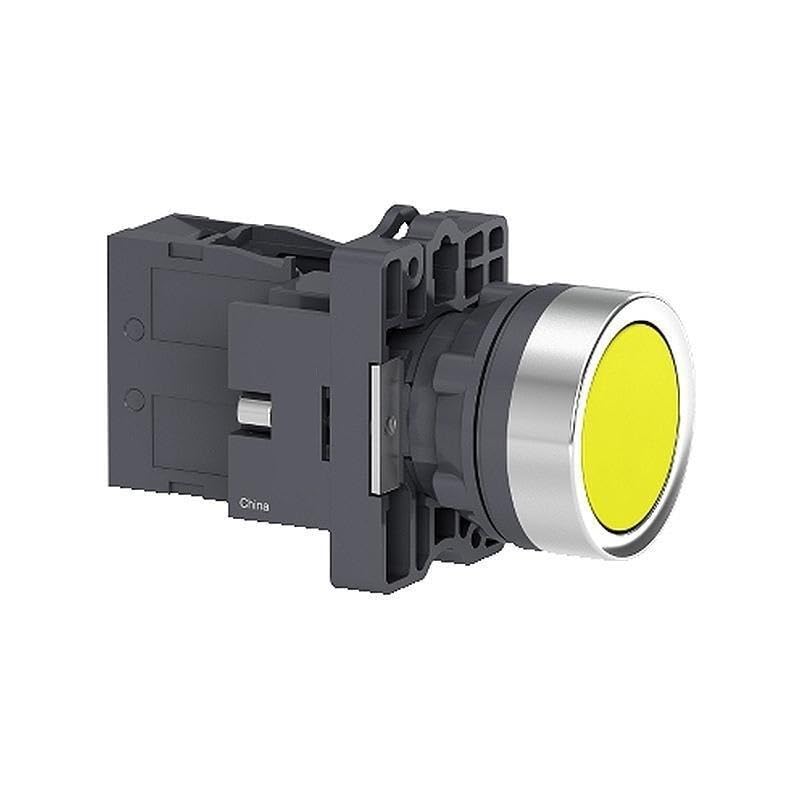 XA2 Flat Head self-Locking Button Flat Head self-Locking Button Yellow 1NO | XA2EH051