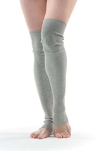 Image of Leg Warmers & Socks for Women's Dance & Yoga - Open Toe & Heel - Eighty's 80s Ribbed Party & Sports Socks