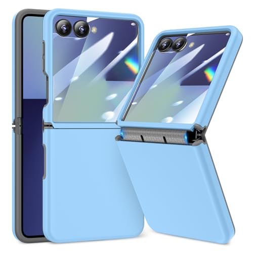 Doeshine Coque pour Samsung Galaxy Z Flip 7 avec Protecteur D'Écran Intégré et Protection Renforcée de la Charnière, Étui Rigide Ultra-Fin et Antichoc,...