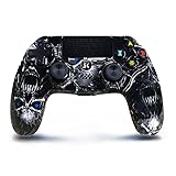 Wireless Controller for PS4, Black Skull Series High Performance PS-4 Gaming Controller for Playstation 4 /Pro/Slim/PC with Dual Vibration, Touch Pad, Motion Control