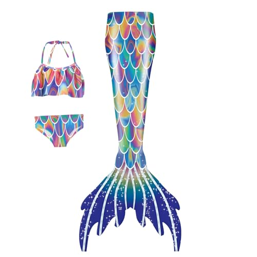 Genérico Conjunto de Tankini para Mujer con Diseño de Cola de Pez para Actividades Acuáticas y Presentaciones Estivales (Blue, XL)