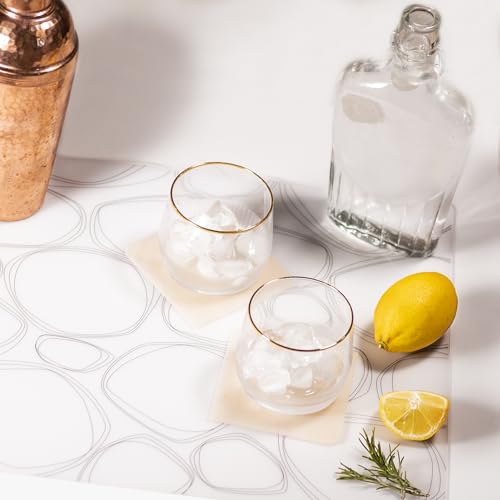 Set de table silicone modern-twist galets noirs art de la table épuré