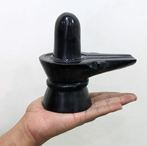 Stonkraft Marble Shiva Lingam Shiv Ling Idol Murti Statue Adiyogi (Black Lingam) #TOP3