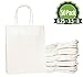 White Paper Bags with Handles Bulks 6.25 X 3.5 X 8 [50 Bags] Ideal for Shopping, Packaging, Retail, Party, Craft, Gifts, Wedding, Recycled, Business, Goody and Merchandise Kraft Bag