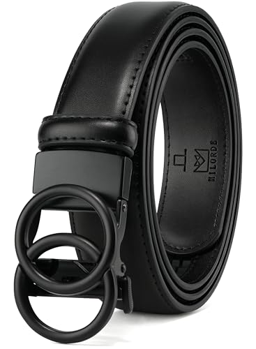 MILORDE Womens Ratchet Leather Dress Belt - Customizable Fit,Fashion & Classic Designs for Dress and Casual 1 1/5