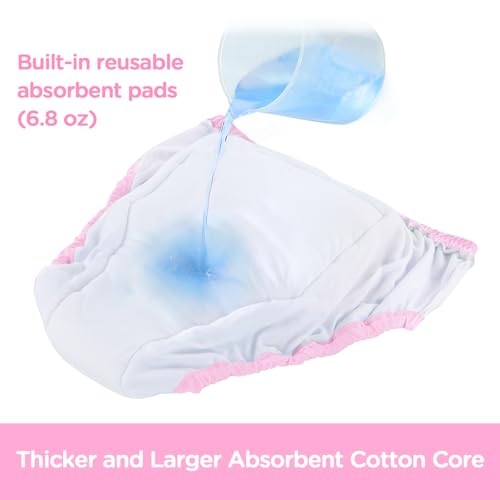 Image of LittleForBig Soft Silky Underwear Comfortable Washable Reusable Waterproof Adult Training Pants - Baby Cuties S