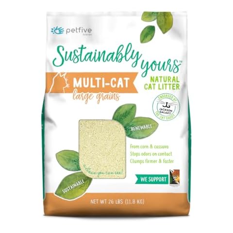 Sustainably Yours Natural Cat Litter, Large Grains, 26 lbs Cover