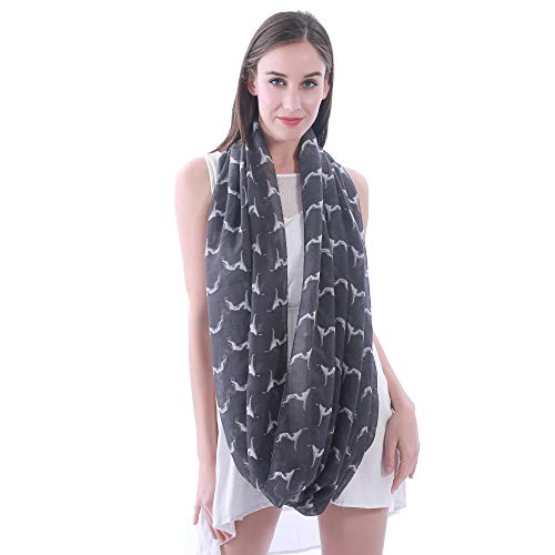 Lina & Lily Greyhound Dog Print Women's Infinity Scarf Lightweight4