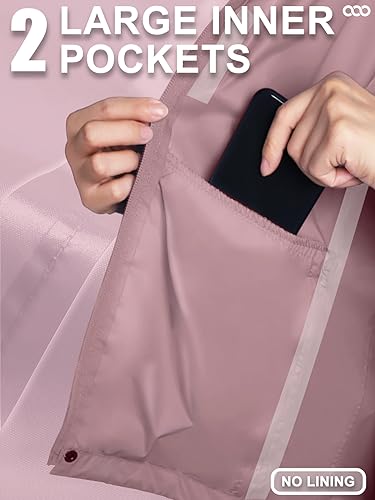 33,000ft Damen Wasserdichte Faltbar Regenjacke mit Kapuze, Leicht Atmungsaktive Windbreaker Jacke, Fahrradjacke für Frauen Fahrrad Sport Outdoorjacke