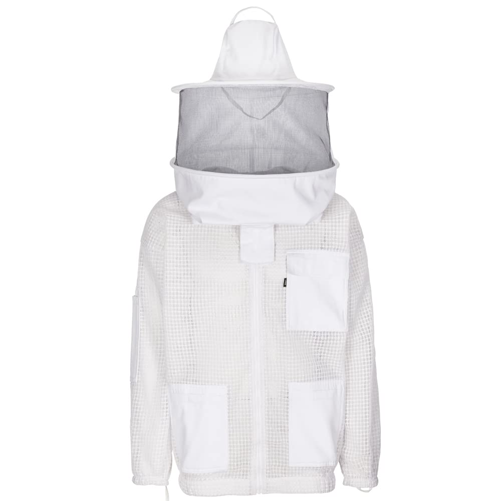 EXNER Imker-Jacke mit Imkerhut, Netzeinsätze zur Belüftung, 100% Baumwolle, weiss